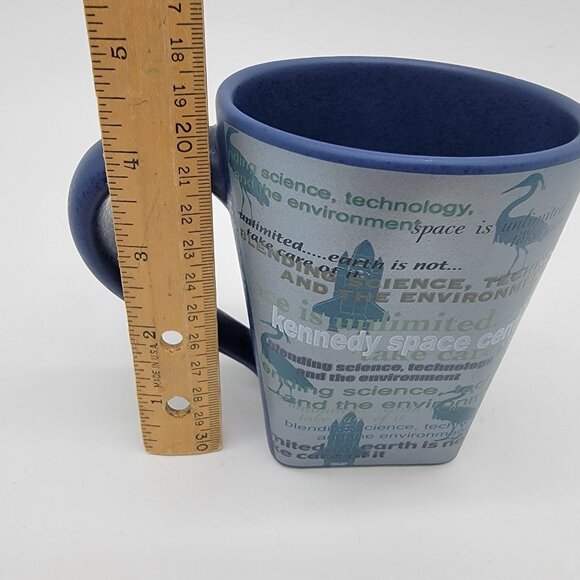 NASA‎ Kennedy Space Center Space Shuttles Coffee Mug Blue DNC Square Bottom NEW - Picture 3 of 6